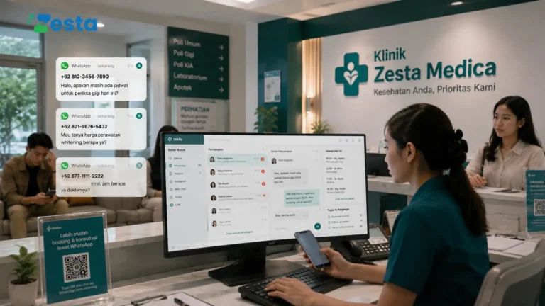 Admin klinik kewalahan membalas chat WhatsApp pasien yang menumpuk di luar jam kerja