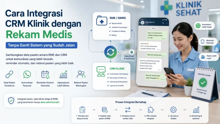 Proses integrasi CRM klinik dengan sistem rekam medis elektronik