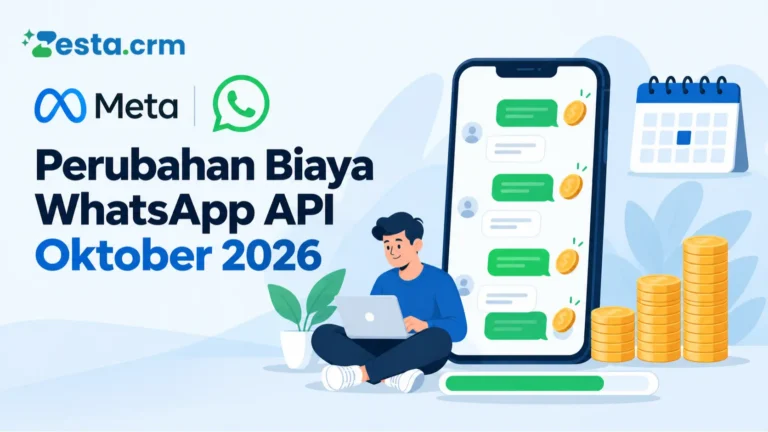 Ilustrasi perubahan biaya WhatsApp API per 1 Oktober 2026 untuk pesan Service dan template Utility