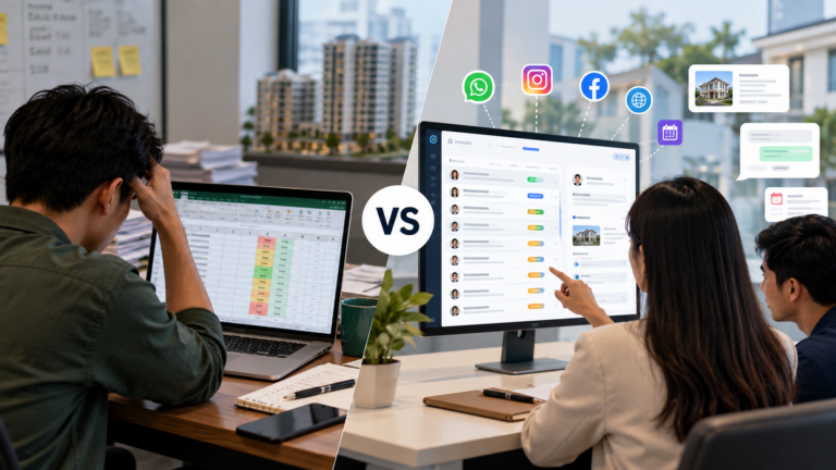 CRM properti vs Excel untuk tim sales