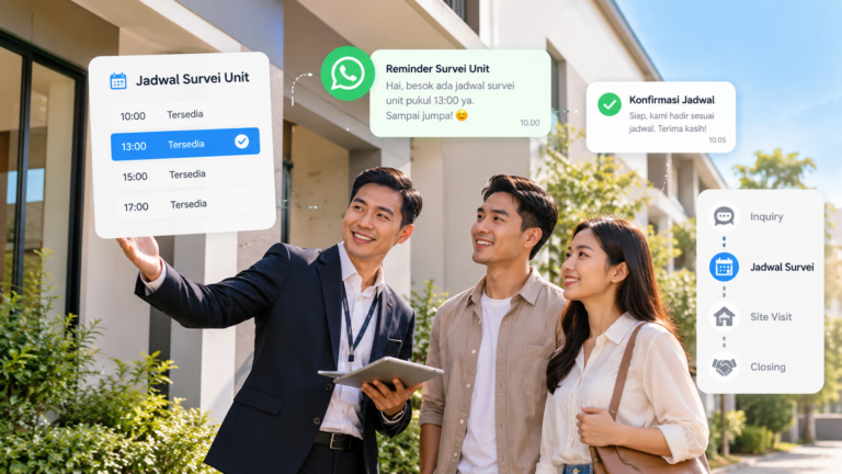 jadwal survei unit properti dari chat sampai closing