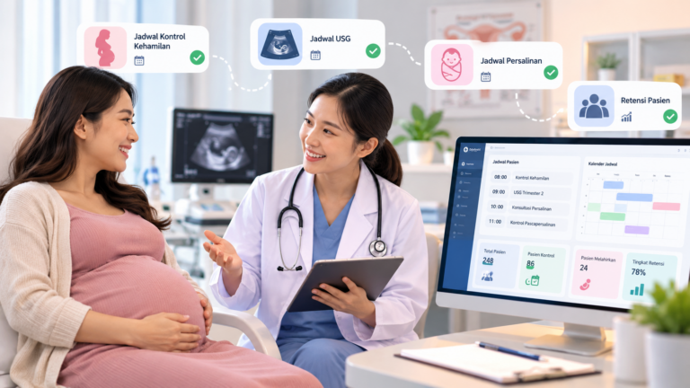CRM klinik obgyn untuk mengelola jadwal kehamilan, persalinan, dan retensi pasien